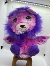 Hatchimals Spin Master Purple Pink Winged Lion Light Up Talking Toy Plush works
