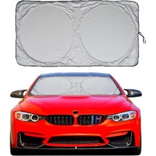 Windshield Sunshade with Storage Pouch Foldable Automotive Car Truck SUV Large