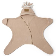 Star Fleece Baby Wrap Blanket (0-6 Months) Oatmeal