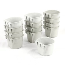 12-Pack - Gray Cage Cups hold 0.5 Pint / 8 fl oz to Hang Feed  Water for Pet