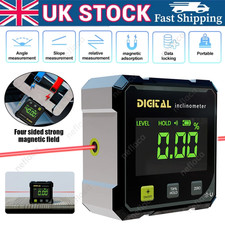 360° Magnetic Digital Angle Gauge Finder With Laser Inclinometer Level Meter UK