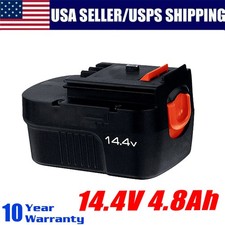 Battery 14.4 Volt 4.8Ah Ni-Mh for Black and Decker HPB14 FSB14 A144 A14F 14.4 US