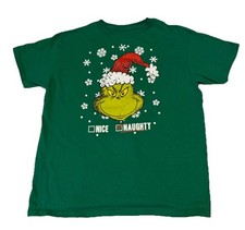 New Dr. Seuss The Grinch Naughty/Nice Boys T Shirt, Small