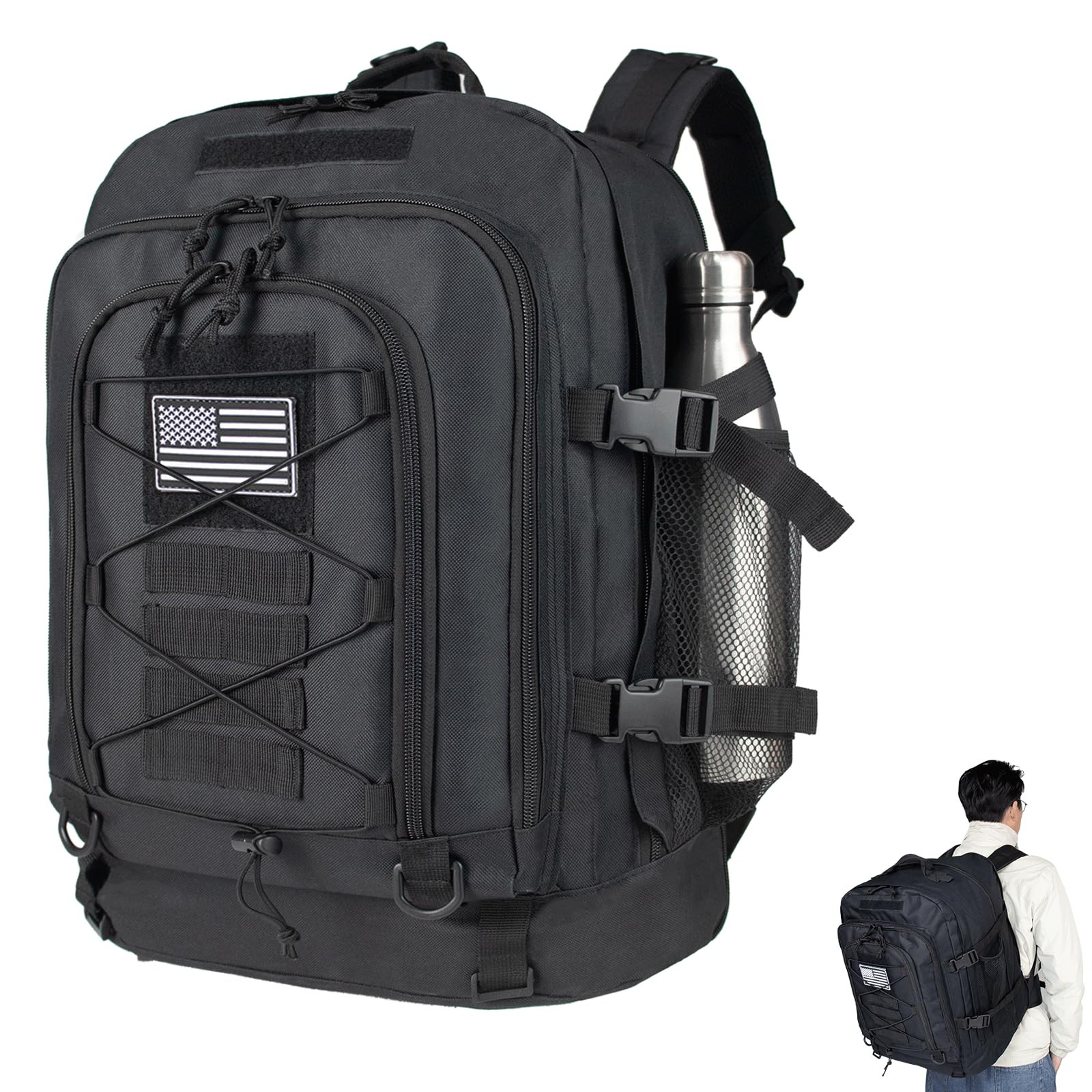 Expandable Large Tactical Backpack for Men Military Backpacks 40-64L 3 Day As...