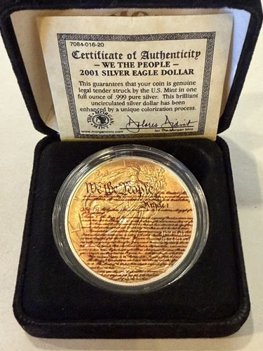 New ListingU.S. Mint American Eagle 2001 Colorized 2 x 1 oz Silver Coin .999 Fine