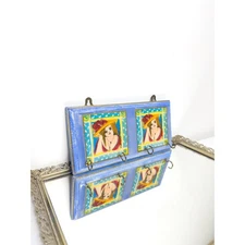 Vintage Signed Handpainted Wooden Wall Hook, South African Artist “Sharon Dold”