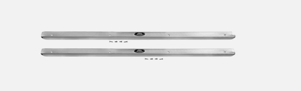 Para Chevy Bel Air 1955-1957 2 puertas umbral puerta placas rasguño calcomanías y tornillos - par Foto 4 de 4