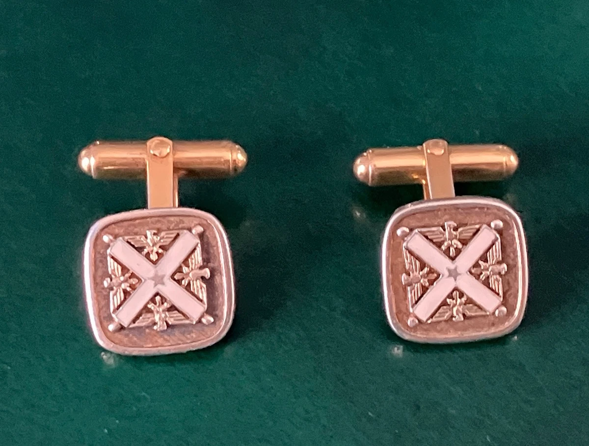 Gemelli Da Uomo Quadrati Classici In Acciaio Ottone | Gemelli A Scacchi Lisci Per Smoking E Matrimonio | Regalo Testimone Oro