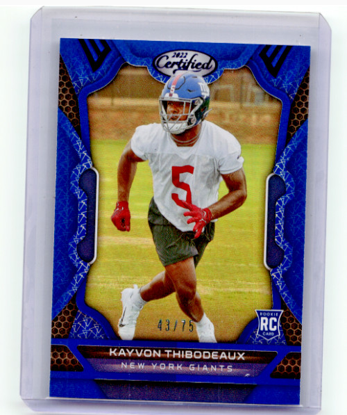 Panini 2022 Certified Rookies Kayvon Thibodeaux #144 Mirror Blue /75 Rookie