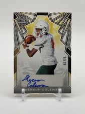 Dereon Coleman 2025 Leaf Trinity Autographs Bronze /75 - Miami Hurricanes Auto