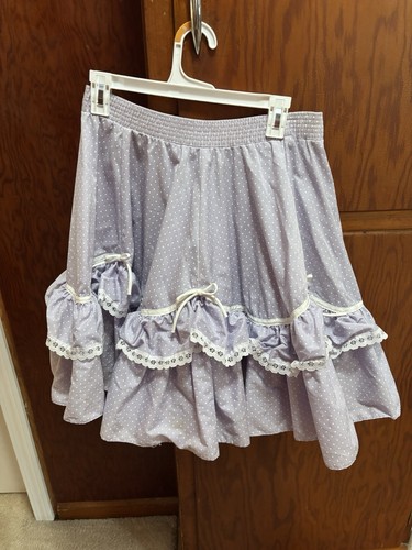 Vintage Partners Please Malco Modes Purple Square Dancing Skirt Small