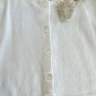 Fingerprints New York White Knit Cotton Cardigan Sweater 24M Short Sleeve Floral — photo 2