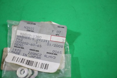 #ad NOS QTY:3 Kawasaki Washer 5.2x13x1 OEM # 92022 1380 $9.95