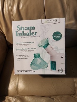 VERIDIAN STEAM INHALER RESPIRATORY VAPOR THERAPY COUGH RELIEF FACIAL STEAMER