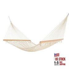 Castaway Living 13 ft. Double Traditional Hand Woven Rope Cotton Natural