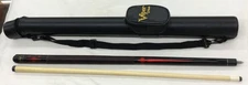 Viper Pro Series 58" 19oz Pool Cue Stick Red, Black w/Q-Vault Case & Strap (C-5)