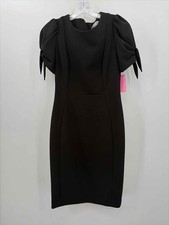 Pre-Owned Calvin Klein Black Size 2 Knee Length Short Sleeve Dress