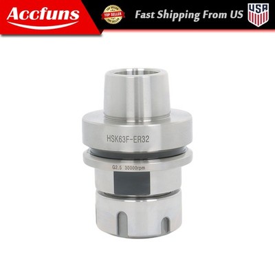 HSK 63F ER32 Short Style P/N H30-FS-S Balanced G2.5 24000RPM Tool Holder