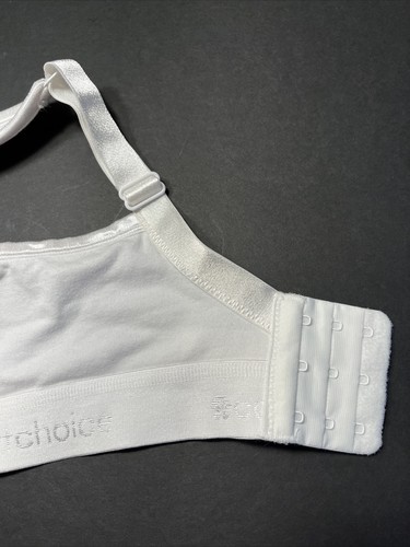Comfort Choice Bra Women 40C White Wireless Adjustable Full Coverage Wide Straps - Picture 17 of 18