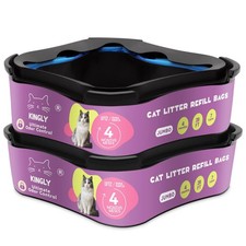 Premium Cat Litter Refill Bags Jumbo 28FT 2-Pack Lasts Up to 4 Months 2 ...