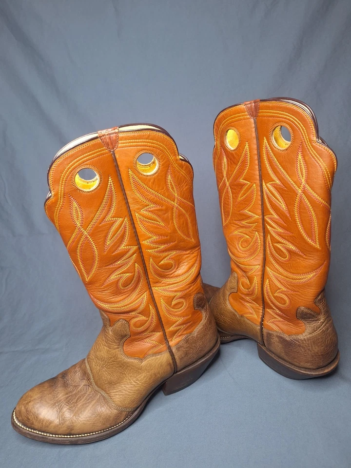 Мужские ковбойские сапоги Paul Bond на заказ, медово-коричневые, шпоры зажившие размер 13,5D - Изображение 4 из 4