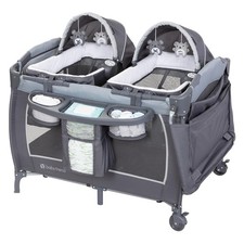 Baby Trend Lil Snooze Deluxe III Playard Twins Cozy Grey