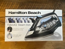Hamilton Beach FabricIQ Steam Iron for Clothes 1800 Watts Black