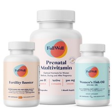 FullWell Fertility Trio | Prenatal Vitamin Lemon + DHA & Fertility Booster | ...