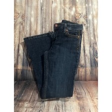 Wrangler Ultimate Riding Jeans Girls 10 Dark Wash Excellent Bootcut Embroidered