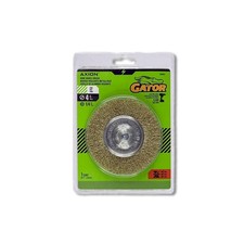 Gator 4 in Fine Crimped Wire Wheel Brush Brass Coated Steel 4500 rpm 1 pc 389862