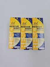 3 X Bach Rescue Night Dropper 10ml