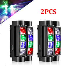 2PCS 80W 8LED RGBW Spider Moving Head Stage Lighting DMX Disco DJ Lighting Party