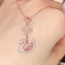 Brand New Swarovski Pink Swan Necklace Pendant 5473024