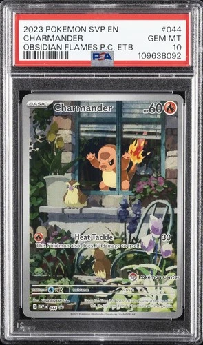 2023 POKEMON OBSIDIAN FLAMES POKEMON CENTER ETB PROMO SVP #044 CHARMANDER PSA 10