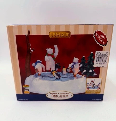 Lemax “North Pole Skaters” Animated & Lighted Table Accent