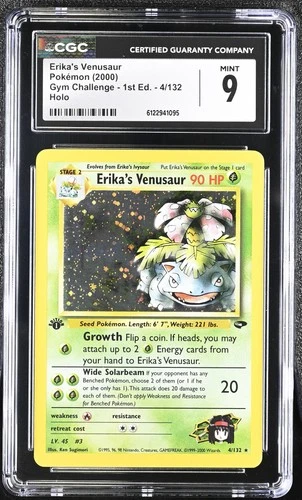CGC 9 MINT Erika's Venusaur Gym Challenge 1st Edition 4/132 Holo Pokemon Card