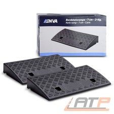 ENVA 2 St&uuml;ck BORDSTEINRAMPE 50x27x7cm RAMPE AUFFAHRRAMPE ROLLSTUHL - BIS 3000 KG