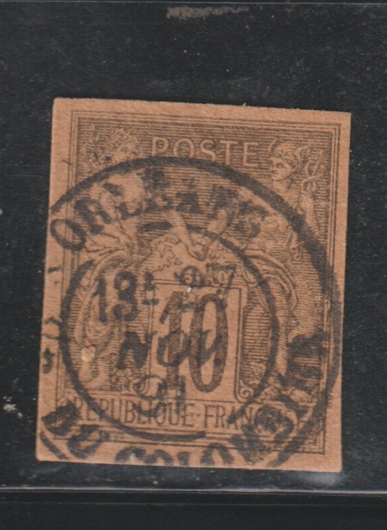 French Colonies 1881 Sage 10c Imperf Used bwcol 105