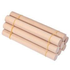 8Pcs 1-3/8 x 12 Inch Wooden Dowel Rod Wood Dowels for Craft Natural Color