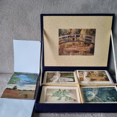 gebrauchte Sammlerstücke Vintage CLAUDE MONET leere Notizkarten Set Kunstwerke Paris 