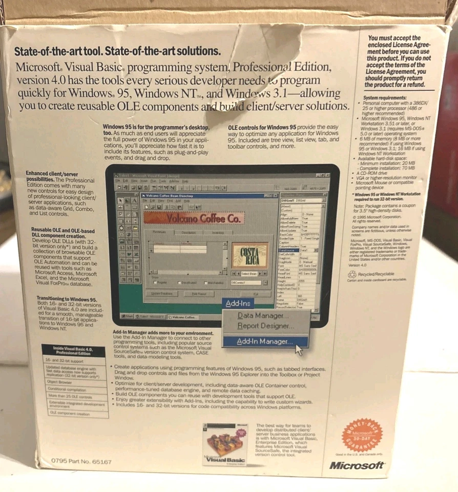 Microsoft Visual Basic Pro Professional Edition 4.0 PC Windows 95 NT 3.1 - Image 4 of 4