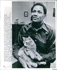 1973 Frank Wills Security Guard Watergate Cat Office Building Wirephoto 8X10