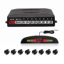 Car Reverse Parking Radar System with 8 Parking Sensors Distance Detection + ...
