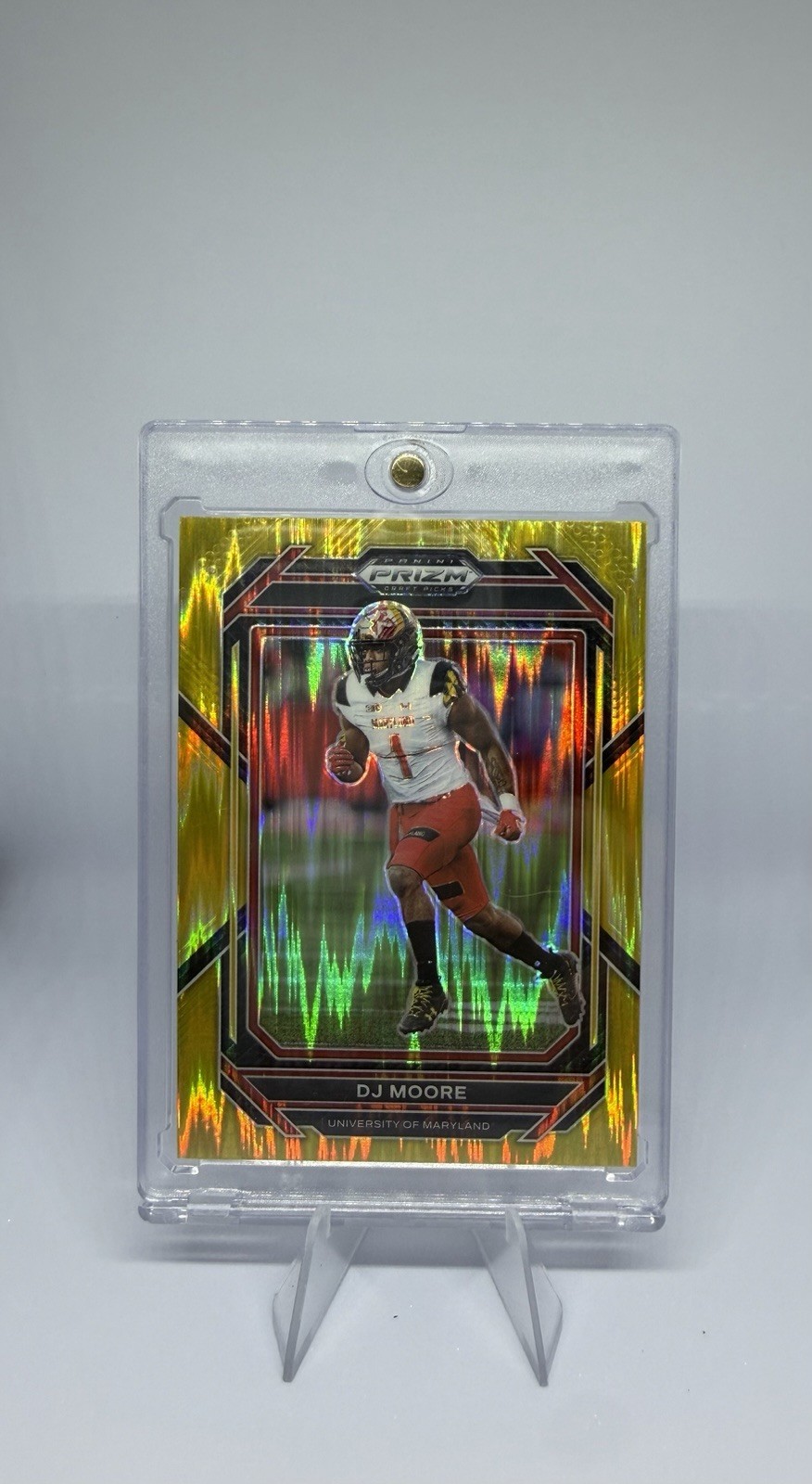 2023 Panini Prizm Draft Picks Gold Shock Prizm DJ Moore /49 #32