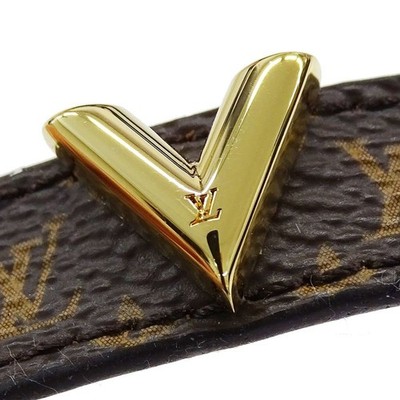 Auth Louis Vuitton Monogram Bracelet Essential V Bangle M6042