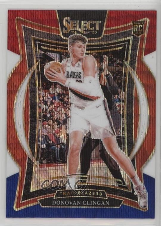 2024-25 Panini Select Concourse Tri-Color Prizm Donovan Clingan #69 12vy