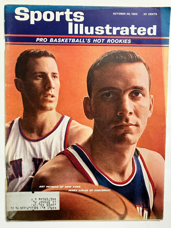 JERRY LUCAS Royals ART HEYMAN Knicks  Sports Illustrated Magazine Oct 28, 1963