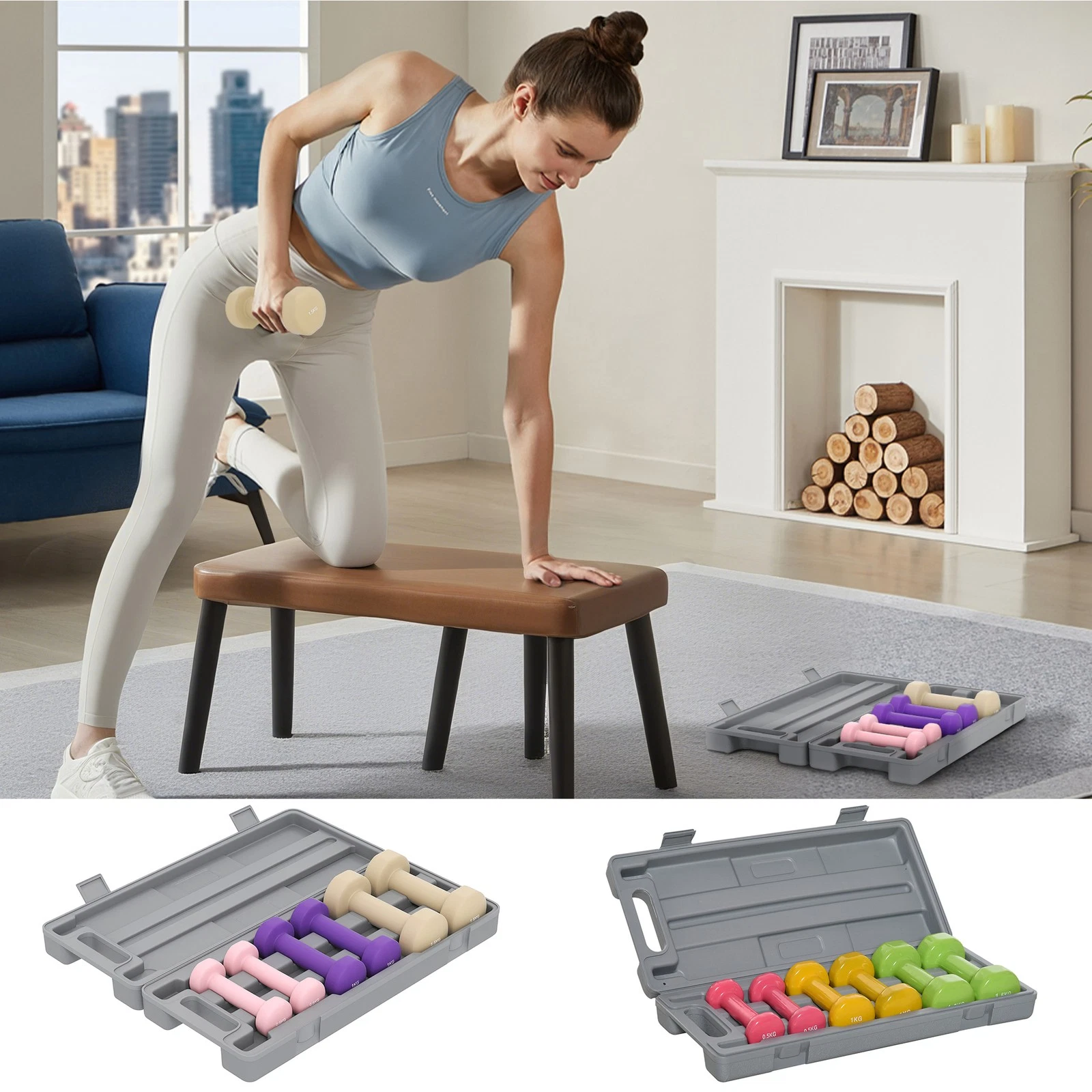 6kg Dumbbell Set, Weights Fitness Dumbbells for Men and Women Home Gym Workout
Opens in a new window