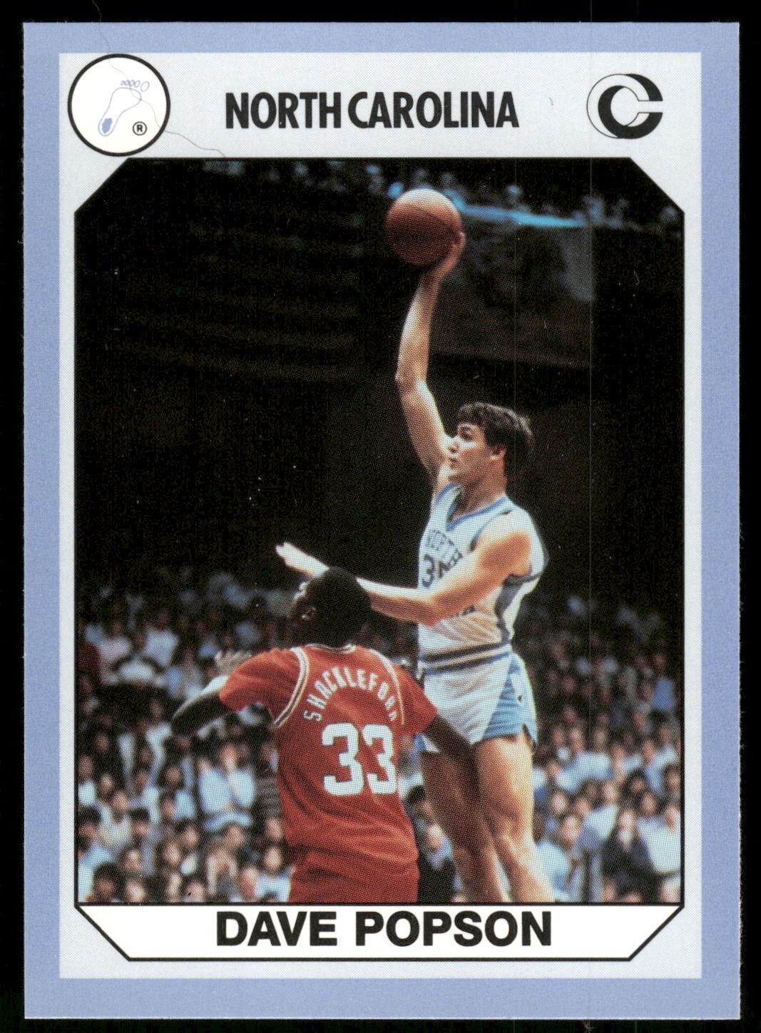 #59 Dave Popson 1990-91 Collegiate Collection North Carolina Tar Heels