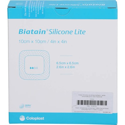Biatain Silicone Lite Schaumverband 10x10 cm 10St - PZN 19166743